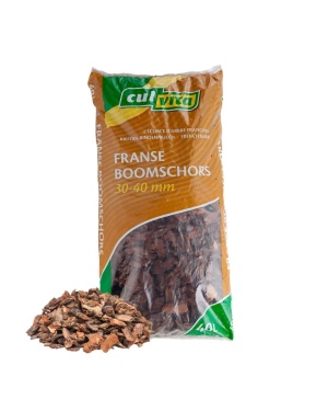 Culvita - Premium Franse Boomschors Bodembedekker 40 liter - Sierschors 30-40 mm - schors geschikt voor aanleg van wandelpaden