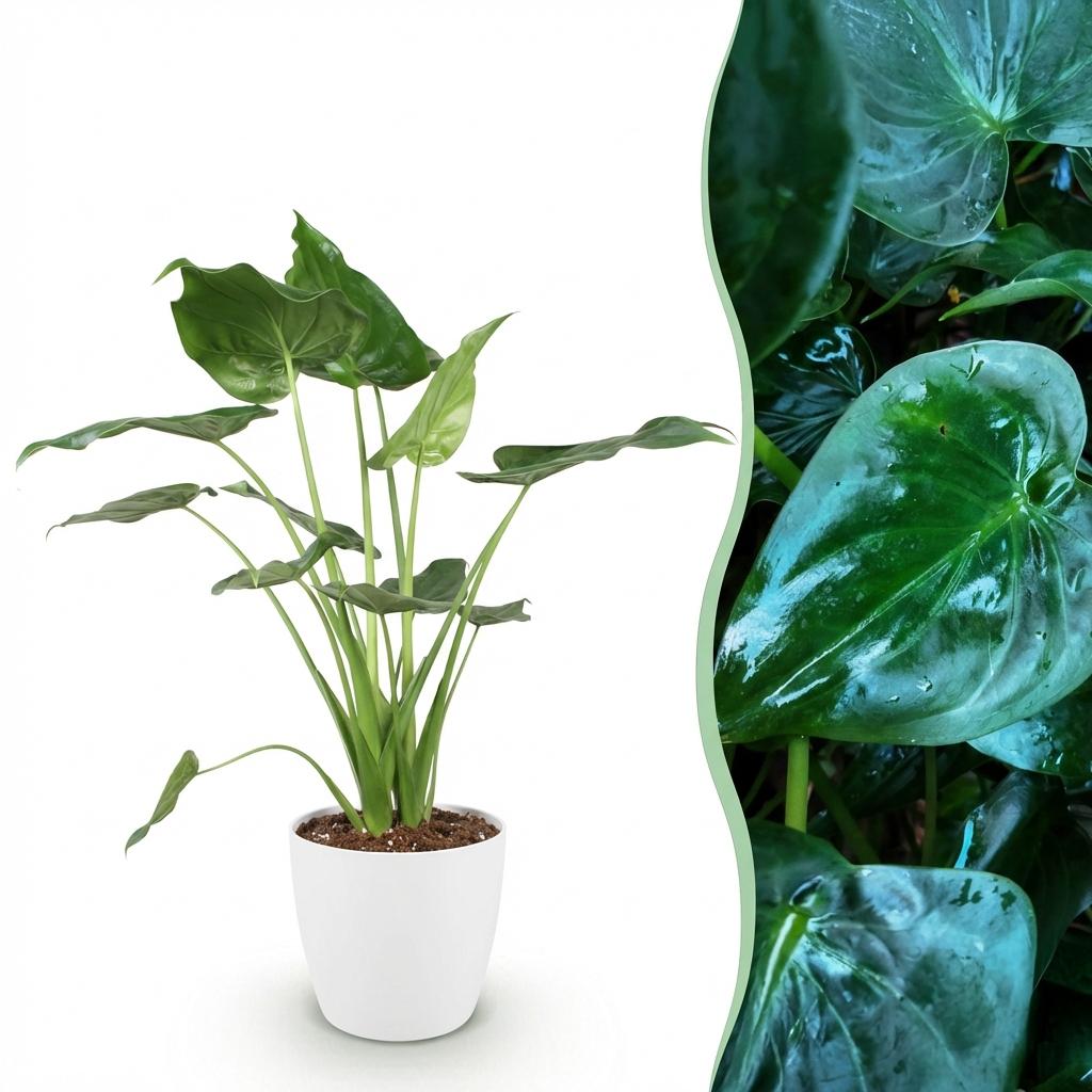 Alocasia Cucullata - Boeddha's Hand Met Pot Wit 65 CM