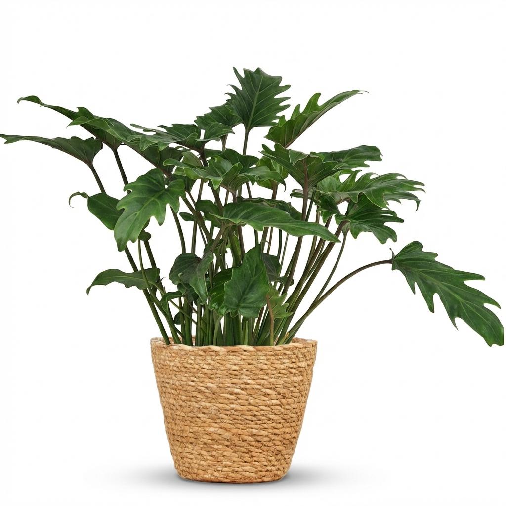 Philodendron Xanadu - Groen Met Mand - ∅ 19Cm - ↕ 60Cm